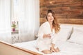 Calm relaxed redhead woman at home Royalty Free Stock Photo