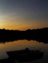 Summer Dreamy sunset over the moutains