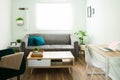 Calm and relaxing living room with modern furniture Royalty Free Stock Photo