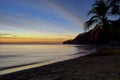 A calm and relaxing sunset scene at a beach in Nasugbu, Batangas, Philippines Royalty Free Stock Photo