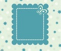 Calm retro card with flowers and butterfly