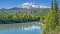 Calm river flow in the Altai mountains. Reflection in the water Royalty Free Stock Photo