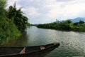 A calm river in summerhina Royalty Free Stock Photo