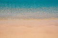 Calm sea beach background. Summer tropical beach with sand. Ocean water. Natural seascape. Royalty Free Stock Photo