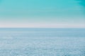 Calm Sea Ocean And Blue Clear Sky Background. Gently Blue Color Royalty Free Stock Photo