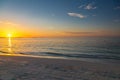 Landscape, seascape of beautiful sunset on the ocean Royalty Free Stock Photo