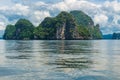 calm sea surface, picturesque cliff in the sea, Thailand Royalty Free Stock Photo