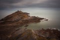 Calm seas at Mumbles lighthouse Royalty Free Stock Photo