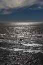 Calm seascape with sunlight