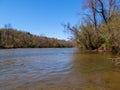 Yadkin River in Elkin, North Carolina Royalty Free Stock Photo