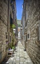 Calm stone street in Dubrovnik,Croatia