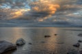 Duluth, Minnesota during a Summer Night at Sunset Royalty Free Stock Photo