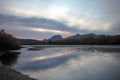 Calm sunset sky over Salt River near Mesa Arizona USA Royalty Free Stock Photo