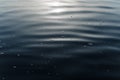 Calm surface of dark blue water outdoors. Close-up landscape sea, lake, pond with foam. Natural background copy space, Royalty Free Stock Photo