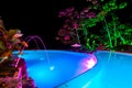 Evening Lights at the Pool Royalty Free Stock Photo