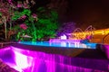 Evening Lights at the Pool Royalty Free Stock Photo