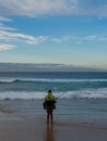 Calm Tranquil Fisherman with Ocean Horizon.