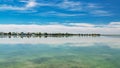 Calm Tropical Lagoon with Waterfront Homes in the Florida Keys Royalty Free Stock Photo