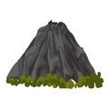 Calm volcano icon, cartoon style