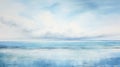 Calm Water Sky Painting In The Style Of Ingrid Baars