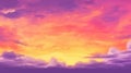 a calm watercolor inspired sunset cloud scenery, ai generated image