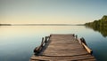 Serene Lake Pier at Dawn Royalty Free Stock Photo