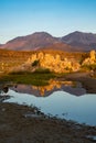 Calm waters at Mono Lake during sunrise in California Eastern Sierra Nevada mountains Royalty Free Stock Photo