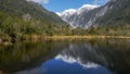 Peter`s pool at franz josef glacier in new zealand Royalty Free Stock Photo