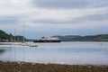 The Calmac ferry MV Clansman at Oban harbour Royalty Free Stock Photo