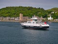 CalMac operated roro car ferry MV Loch Frisa in Oban, Scotland, UK Royalty Free Stock Photo