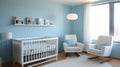 calming blue nursery