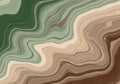 A calming gradient of wavy colors transitioning from dark green to light beige Royalty Free Stock Photo