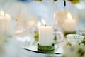 Romantic and intimate candles centerpieces