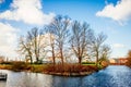 Calming nature and beautiful winter scenes around the lake in Malmo