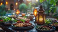 calming scene serene ramadan iftar Royalty Free Stock Photo