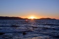 Calming sunset over tha Calvi citadel