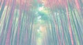 Pastel Bamboo Forest Serene Asian Nature Background Royalty Free Stock Photo