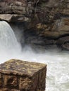 Calming Waterfall Natural Stone View Royalty Free Stock Photo
