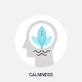 Calmness icon concept