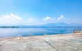 Calmness lake in the morning with mountain