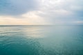 Calmness water and cloud skies above seascape Royalty Free Stock Photo