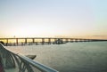 Caloosahatchee River Bridge at sunset Downtown Fort Myers.