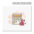 Calorie calculator color icon