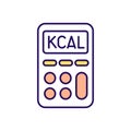 Calorie calculator RGB color icon