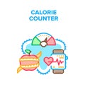 Calorie Counter Vector Concept Color Illustration Royalty Free Stock Photo