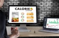 CALORIE counting counter application Medical eating healthy Die Royalty Free Stock Photo