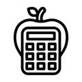 Calorie Vector Thick Line Icon For Personal And Commercial Use.