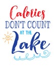 Calories Don`t Count at the Lake Royalty Free Stock Photo