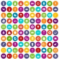 100 calories icons set color