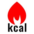 Calories vector icon, kcal symbol